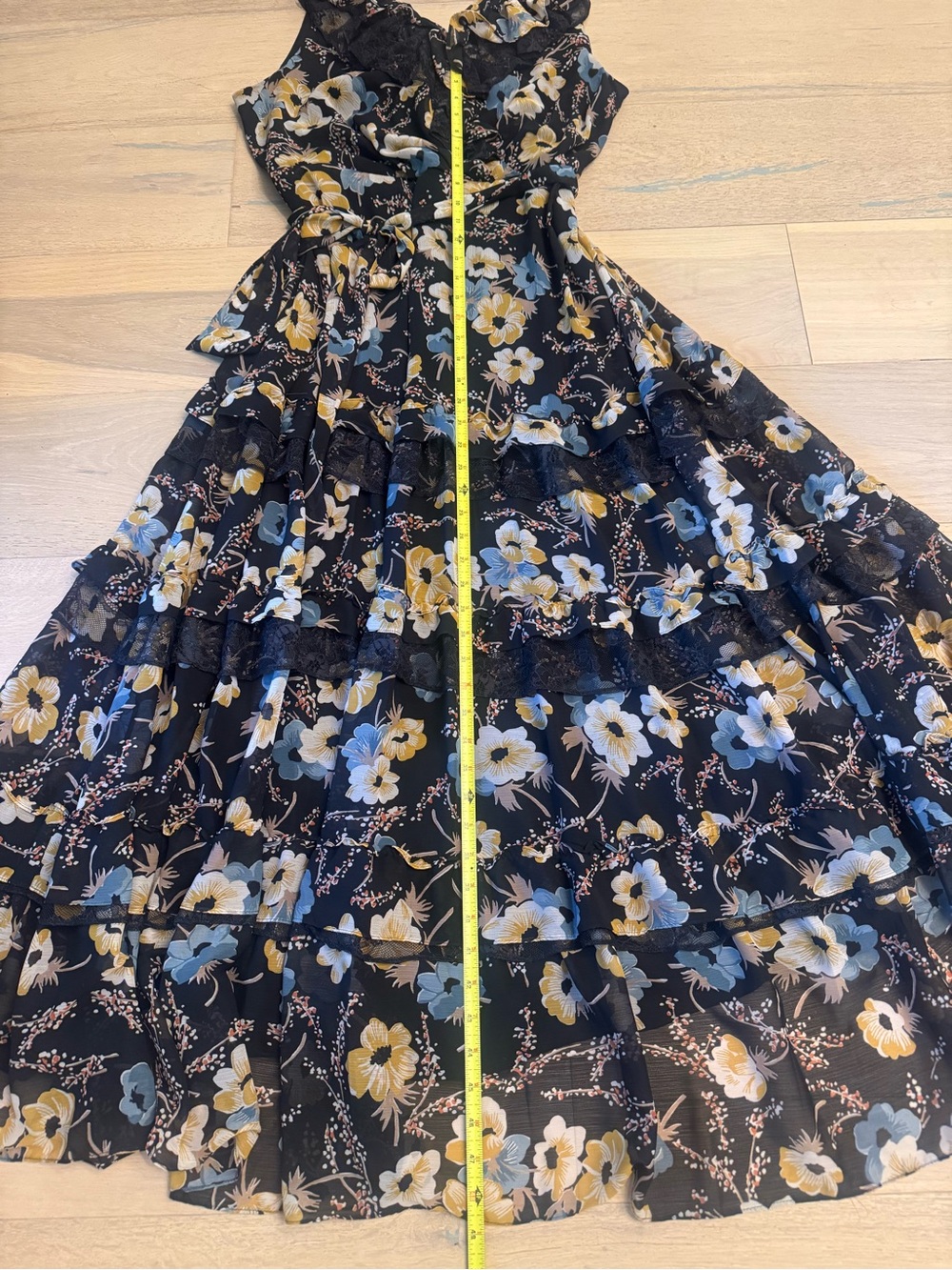 Ralph Lauren Georgette & Lace Sleeveless Gown Size 14W (hemmed for 5’3”) - Picture 11 of 11